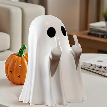 Big Halloween Ghost Figurine - Ghost 4.5 inch Cute Ghost, Funny Resin Statue Halloween Decorations Indoor