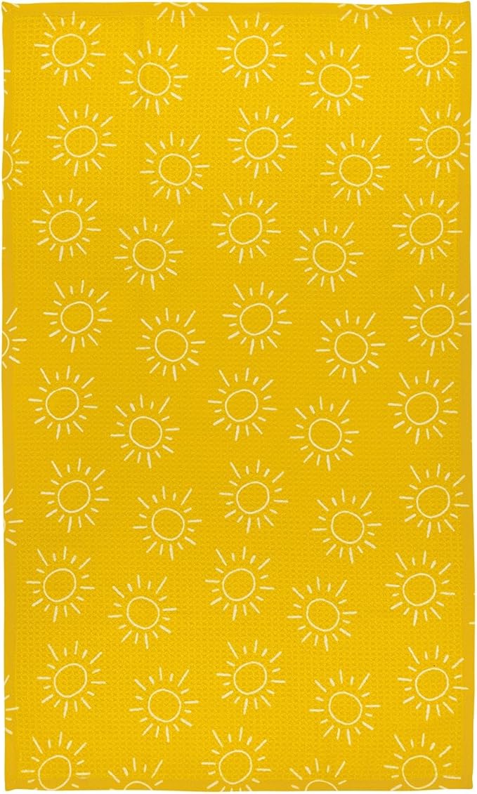 Modern Style Premium Kitchen Tea Towel Super Absorbent Fast Drying Microfiber Sunny Days