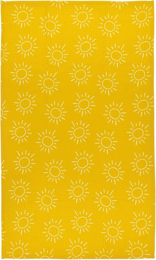 Modern Style Premium Kitchen Tea Towel Super Absorbent Fast Drying Microfiber Sunny Days
