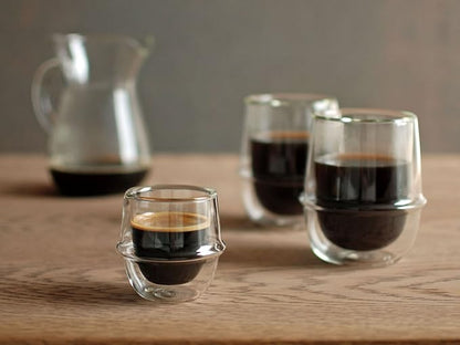 KINTO 23107 KRONOS Double Wall Coffee Cup, 8.5 fl oz (250 ml), Heat Resistant Glass, Microwave and Dishwasher Safe, Gift, Present