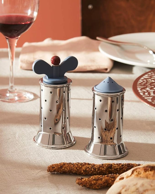 Alessi Michael Graves Salt Shaker - MGSAL, White, 6.3cm diameter, 11.3cm high