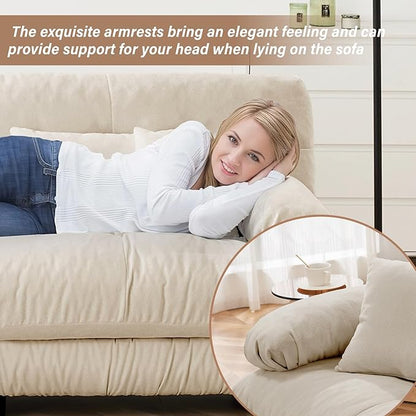 SoarFlash L Shaped Couches for Living Room, Small Sectional Sofa Set with Reversible Chaise, Modern Designed Sleeper Sofas and Modular Couch Function, Suitable for Small Spaces in Apartment, Camel