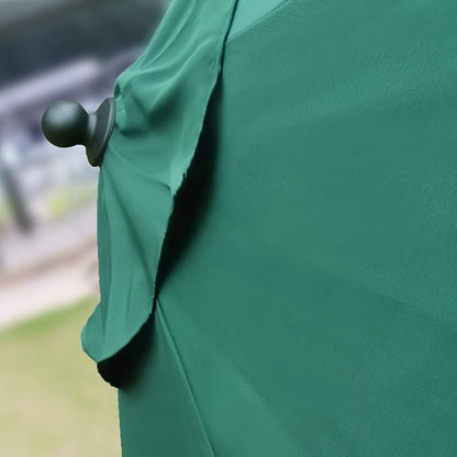 Sunnyglade 7.5' Patio Umbrella Outdoor Table Market Umbrella with Push Button Tilt/Crank, 6 Ribs (Dark Green)