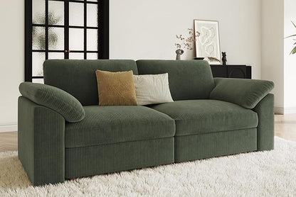 EASE MOOSE Modern Loveseat Sofa for Living Room, Comfty 2 Seat Solid Wood Frame Sofa, FSC Certified Modern Deep Seat Couch, Removable Cover