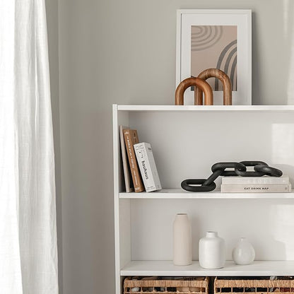 Wood Arch Bookshelf Decor - Modern Shelf Decor Accents, Decorative Objects for Coffee Table, Entryway Table Sculptures, Minimalist Home Decorations for TV Console, Built in Shelves and Mantle