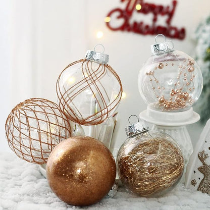 Christmas Ball Ornaments Set, 20ct Large Clear Shatterproof 3.15" Christmas Ornaments for Christmas Tree Decoration Hanging Decorative Baubles for Halloween Thanks Giving Xmas Holiday Party