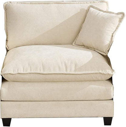 SoarFlash Chenille Sectional Middle Position Sofa, Beige