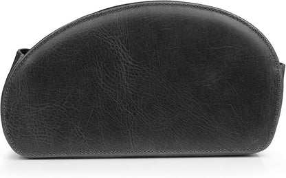 Londo Remote Control Holder with 5 Pockets - Store DVD, Blu-Ray, TV, Roku or Apple TV Remotes - Italian Genuine Leather with Suede Lining - Slim, Compact Living or Bedroom Storage