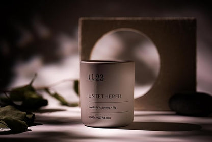 U.23 Luxury Scented Candle – Gardenia, Jasmine & Fig | Hand-Poured in USA with 100% Natural Coconut & Apricot Wax | Double Wick, Long-Lasting Aromatherapy Candle for Home, Gift & Relaxation (12.5 oz)