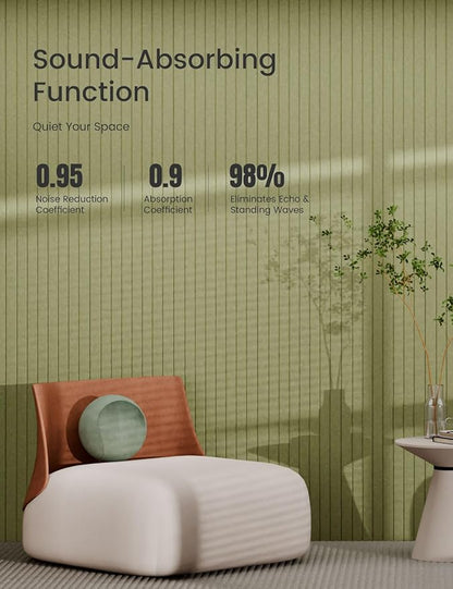 Bumusty Large Felt Bulletin Board 48" x 36" Cork Board Alternative - 6 Pack with 40 Safe Removable Adhesive Tabs, Cork Boards for Walls Cork Board for Home Office Classroom Pin Board (Olive Green)