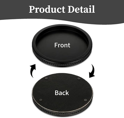 Hanobe Decorative Serving Tray Wood: Black Bead Round Tray for Rustic Wooden Trays Decor Farmhouse Kitchen Counter Circle Tray Vintage Centerpiece for Living Room Home Organizer