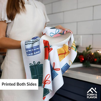 Christmas Dish Towels Set Holiday Kitchen Towels Tea Towels Decorative Hand Towels