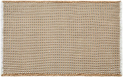Waffle Bath Mat, Boho Bathroom Rugs Non Slip Washable Super Absorbent Quick Dry Bath Mat Farmhouse Bathroom Decor, 36"x24" Khaki and White