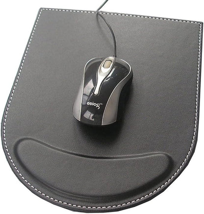 KINGFOM T31-6PCS/SET Desktop Decor Organizer Supplies Set PU Leather Remote Control Collection Holder, Pencil Box, Business Card Holder, Mouse Pad, Sticky Notes Paper and Dispenser