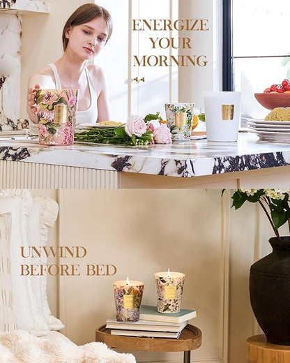 M&SENSE Wild Cherry Scented Candle 3 Wick, 35oz 150H Long Lasting, Soy Candles Fall Winter Stress Relief Romantic Festival Thanksgiving Christmas Gifts for Women Home Decor