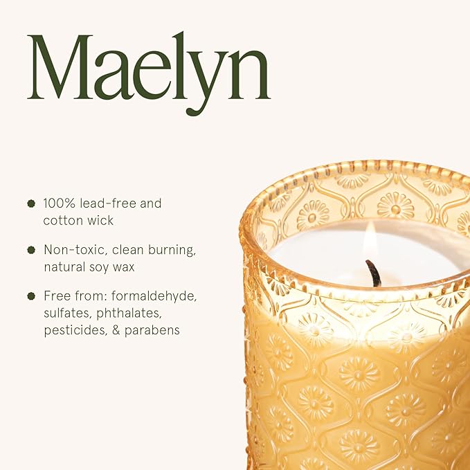 LA Jolie Muse Fall Candles, Pumpkin Chai Scented Candle, Natural Soy Candle, Autumn Candle Gift, Luxury Candles Gifts for Women & Men, House Warming Gift
