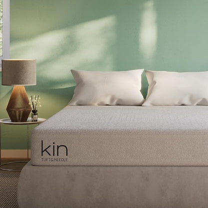 Tuft & Needle Kin Medium Plush 10" Queen Hybrid Mattress, Cooling, Pressure Relief, and Individually-Wrapped Coils, 100 Night Trial, Fiberglass-Free, CertiPUR-US, 10-Year Limited Warranty