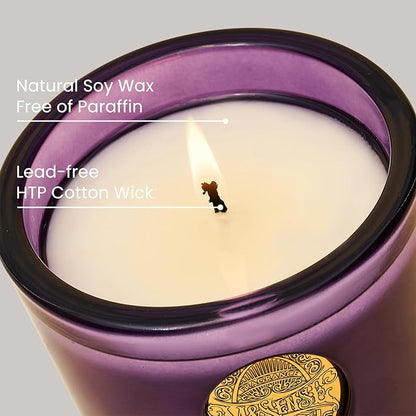 M&SENSE Natural Strong Soy Candle | Berry Rose & Purple | 9.2 oz, 50H Burn Time | Luxury Scented Candle for Relaxation, Gifting, Home Décor | Ideal for Bedroom, Office, Party Ambiance