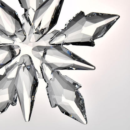 2025 Annual Edition Crystal Snowflake Christmas Ornament,Iridescent Holiday Tree Keepsake, Window Suncatcher,Winter Decor Gift (2025 Clear)