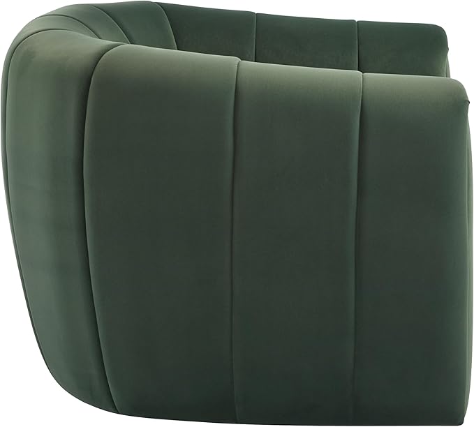 Christopher Knight Home Monroe Velvet Swivel Club Chair,Armchair with 360-Degree Rotation,Upholstered Barrel Swivel Sofa Chair for Living Room/Bedroom,Tufted Back,Thick Cushion, Iron Base, Olive Green