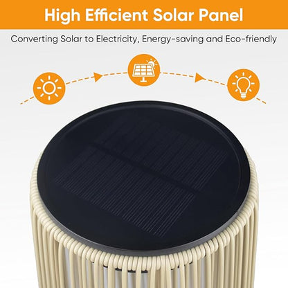 Outdoor Solar Floor Lamp, Upgraded Solar Patio Lamp, Brighter Outdoor Floor Lamp, Auto On/Off Patio Lamps Outdoor for Yard Garden Patio Pathway Lawn Decor 2Pack