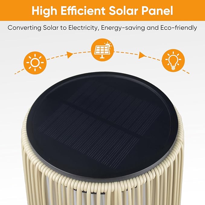 Outdoor Solar Floor Lamp, Upgraded Solar Patio Lamp, Brighter Outdoor Floor Lamp, Auto On/Off Patio Lamps Outdoor for Yard Garden Patio Pathway Lawn Decor