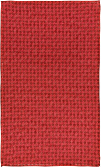 Modern Style Premium Kitchen Tea Towel Super Absorbent Fast Drying Microfiber Red Houndstooth