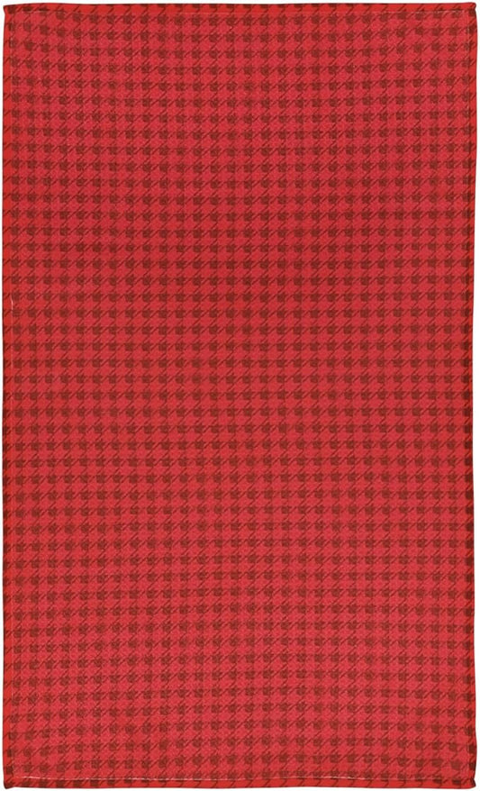 Modern Style Premium Kitchen Tea Towel Super Absorbent Fast Drying Microfiber Red Houndstooth