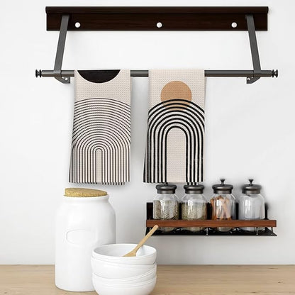 OHSUL Boho Kitchen Towels Set of 2 Mid Century Modern Tea Towels Boho Gifts