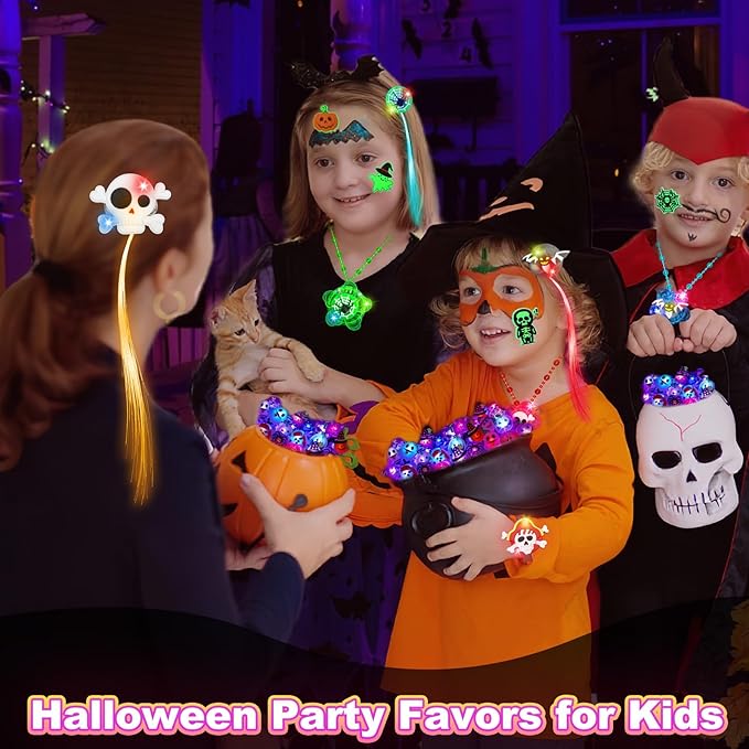 Halloween Party Favors for Kids, 84 Pack Glow in the Dark Toys Halloween Toys Bulk for Halloween Party School Classroom Prizes Goodie Bags Trick or Treats Gifts