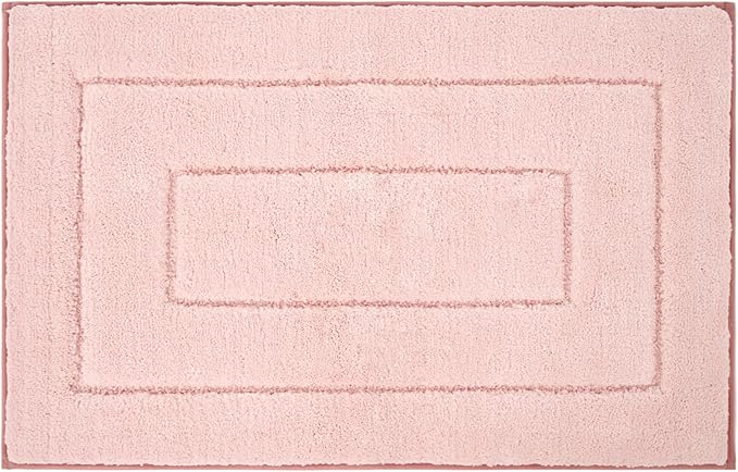 GRANNY SAYS Pink Bathroom Rugs Non Slip Washable, 16"x 24", Soft Bath Mats for Bathroom, Microfiber Shag Rug, Absorbent Shower Room Floor Mat, Small Bath Rug for Shower, Tub