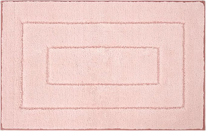 GRANNY SAYS Pink Bathroom Rugs Non Slip Washable, 16"x 24", Soft Bath Mats for Bathroom, Microfiber Shag Rug, Absorbent Shower Room Floor Mat, Small Bath Rug for Shower, Tub