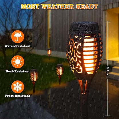10Pack Solar Lights Outdoor, Solar Torch Lights Outdoor Flickering Flame for Christmas Decorations, Waterproof Garden Light Solar Powered , Torches Flame Light for Outside Yard Patio Lawn Garden Decor