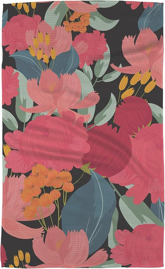 GEOMETRY Kitchen Tea Towels Quick Dry Microfiber Premium Towel My Garden 1 Pack 18x30