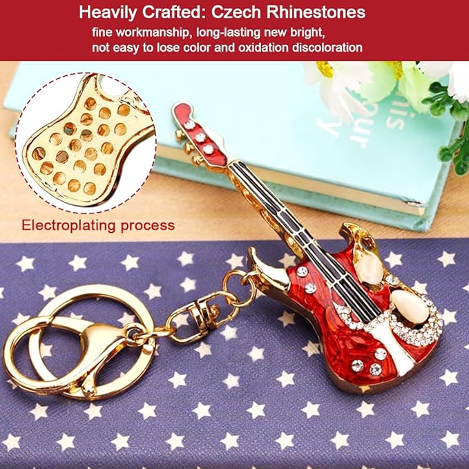 BAOXUE Guitar Ornaments for Christmas Tree, mini Music Ornament for Christmas Tree, Miniature Guitar Ornament Gifts for Rock Band Music Lovers,Bass Guitar Ornaments 2025