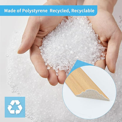 Art3d Pre-Cut Wall Molding Set of 6 pcs, Ready-to-Assemble Wainscoting Panels for Interior Wall Décor Living Room Bedroom Accent Wall - Installed with Glue, 3 Top 3 Bottom, Oak