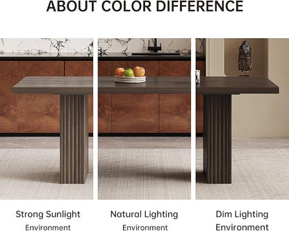 5-Piece Dining Table Set with 4 Chairs, 66.93" Rectangle Kitchen Table & Chairs Set for 4, Dining Room Table Perfect for Large Space, Easy Clean