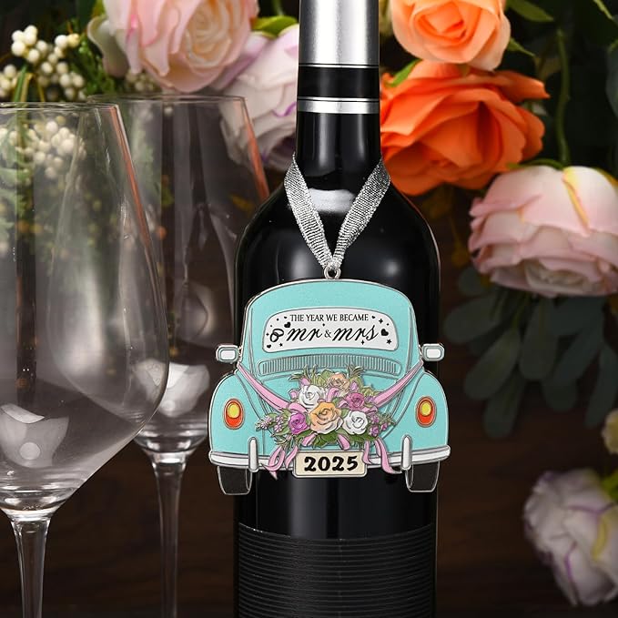 Venhoo Wedding Gifts for Couples 2025, Mr and Mrs Gifts, Wedding Gift Ideas for Newly Wed Couple, Bride, Bridal Shower, Future Mr & Mrs - Just Married Metal Hanging Accessory 2025