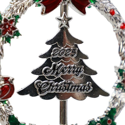 Christmas Ornaments 2025 Keepsake Xmas Tree Decorations with Gift Box Rotation Pendant DIY Hanging Craft Collectibles for Indoor Home Party (Tree)