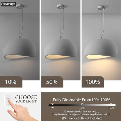 27.6in Large Wabi Sabi Pendant Lights Kitchen Island Lighting Fixture Ceiling Mount White Modern Japanese Lamp Japandi Chandelier for Dining Living Room Bedroom Restaurant Hanging Lamp