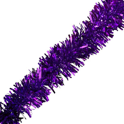TCDesignerProducts Purple Metallic Twist Garland - 4" x 25' roll, Parade Float Decorations for Trailer Or Golf Cart, Metallic Tinsel Garland, Christmas Garland Décor for Home and Party