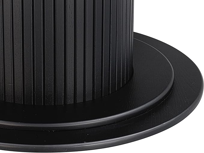 NTC Summit 47 Inch Modern Design, Round Dinner Table for Dining Room, Living Room Furniture, Effortless Assembly, Burnt Black