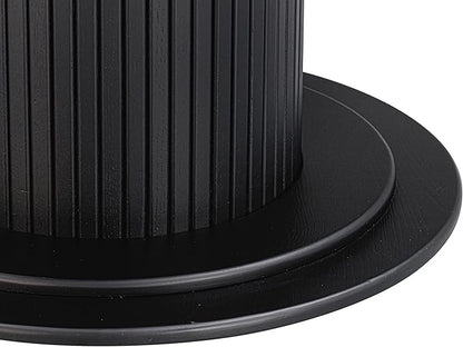 NTC Summit 47 Inch Modern Design, Round Dinner Table for Dining Room, Living Room Furniture, Effortless Assembly, Burnt Black