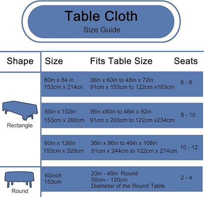 Navy Blue 6 Pack Round 60 Inch Tablecloth, Premium Polyester Table Cloth Washable Table Cover Stain and Wrinkle Resistant Decorative Table Cover for Party Wedding
