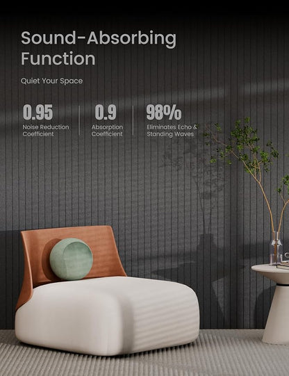 Bumusty Large Cork Board Alternative-47 x35 Felt Bulletin Board Tiles, with 30 Pushpins, 70 Adhesive Tabs, 12-Pack Slat Wall Paneling, Cork Boards for Office Push Pin Board Felt Board-Charcoal Gray