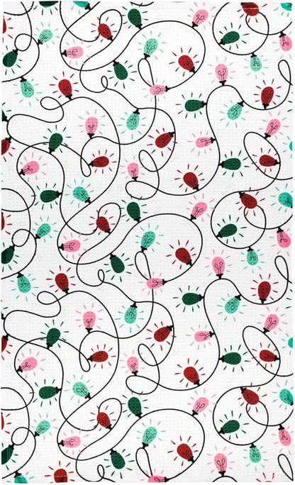 Modern Style Premium Kitchen Tea Towel Super Absorbent Fast Drying Microfiber Deck The Halls