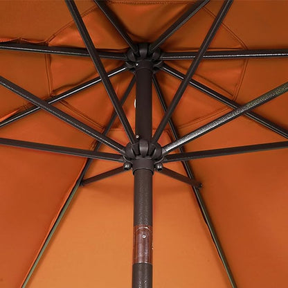 Blissun 9' Outdoor Patio Umbrella, Outdoor Table Umbrella, Yard Umbrella, Market Umbrella with 8 Sturdy Ribs, Push Button Tilt and Crank