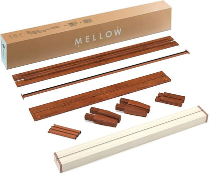 Mellow Naturalista Classic 12-Inch Solid Wood Platform Bed | Wooden Slats, No Box Spring Needed, Easy Assembly | Full, Cherry