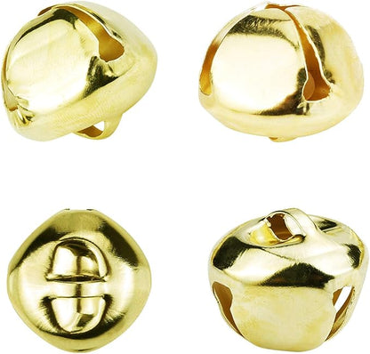 Augshy Jingle Bells for Crafts, 120 Pcs 1 Inch Christmas Jingle Bells,Bulk Sound Craft Bells for Christmas Home Festival Decorations DIY Project