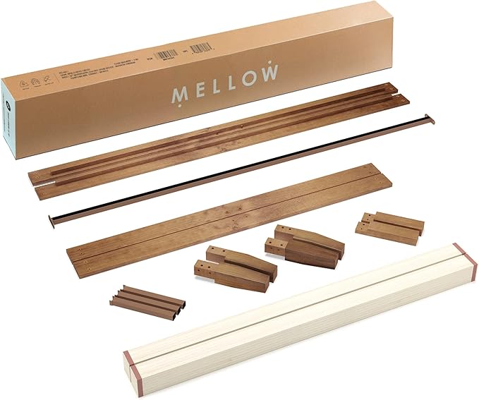 Mellow Naturalista Classic 12 Inch Solid Wood Platform Bed King, Natural Pine